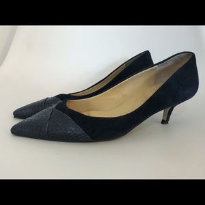 Ivanka Trump Navy Kitten Heels